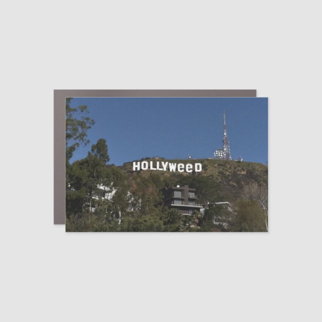 HOLLYWOOD CALIFORNIA USA LANDSCAPE CAR MAGNET (Front)