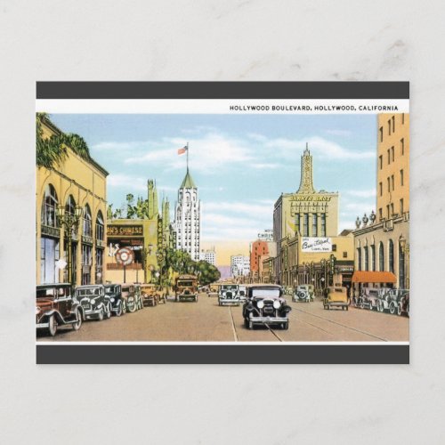 Hollywood California Vintage Postcard