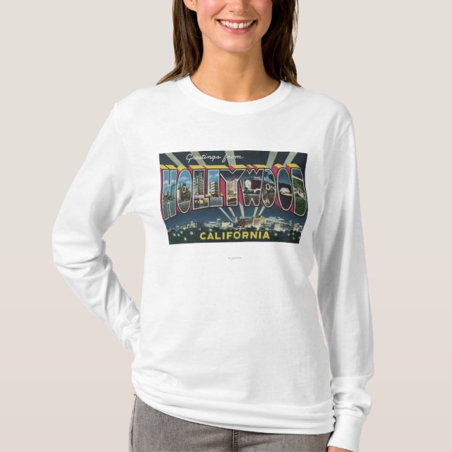 Hollywood, CaliforniaLarge Letter Scenes T-Shirt (Front)