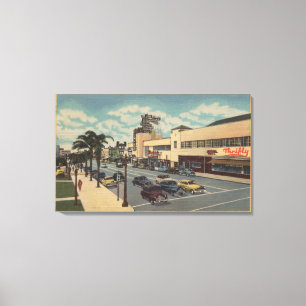 Hollywood, CALooking South on Vine Street View Canvas Print