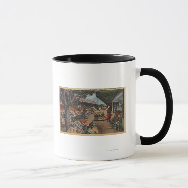 Hollywood, CAView of Original Farmer's Market Mug (Right)