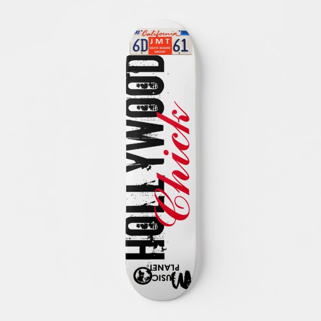 HOLLYWOOD CHICK  Skateboard, 7¾" Deck (Front)
