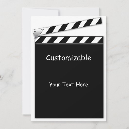 Hollywood Clapper Board Custom, Blank Back (Front)
