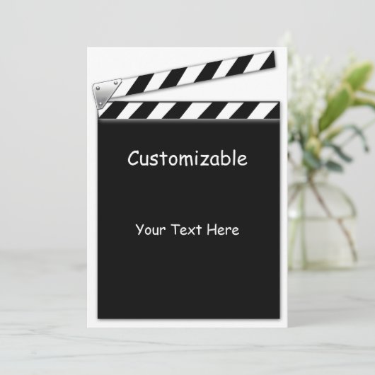 Hollywood Clapper Board Custom, Blank Back (Standing Front)