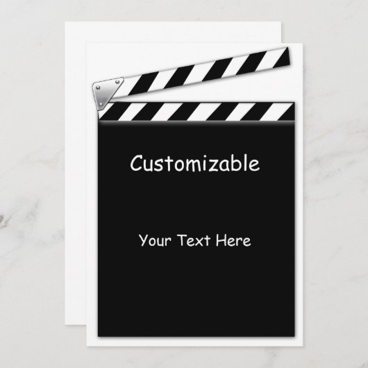 Hollywood Clapper Board Custom, Blank Back (Front/Back)