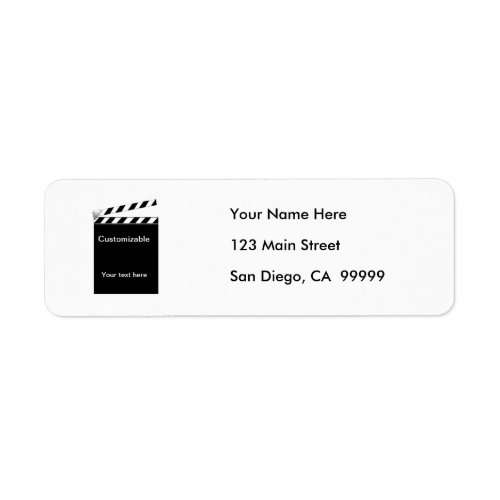 Hollywood Clapper Board Customizable Label