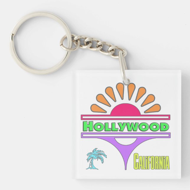 "Hollywood Colorful 1" Keychain (Front)