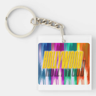 "Hollywood" Colorful Palms Keychain