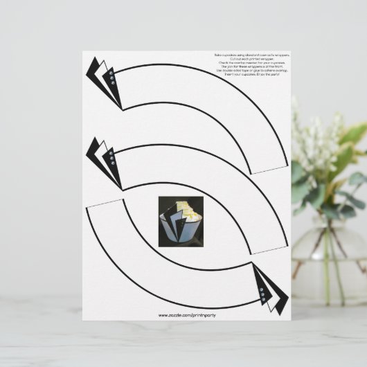 "Hollywood" Cupcake Wraps (Standing Front)