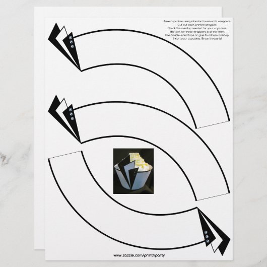 "Hollywood" Cupcake Wraps (Front/Back)