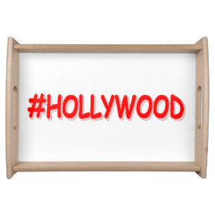 "#HOLLYWOOD" Cute Design. Buy Now Serving Tray