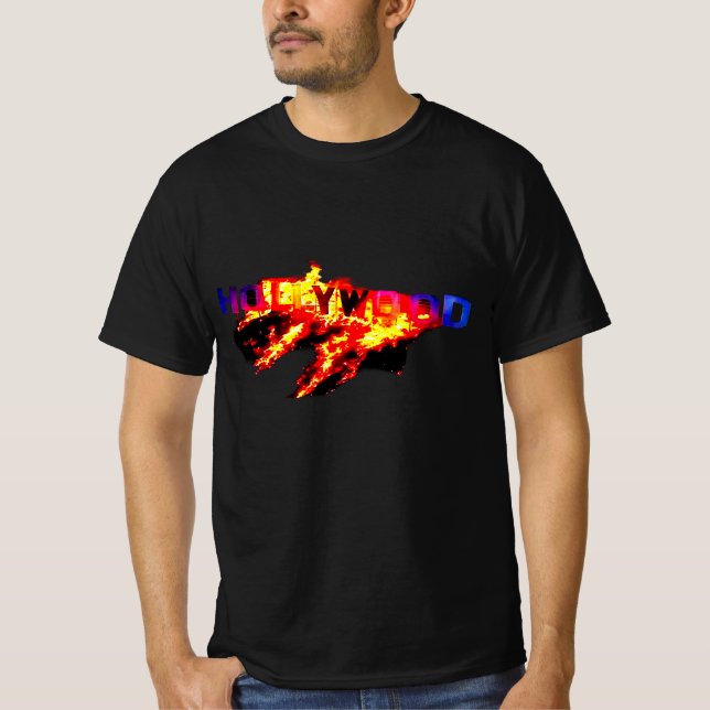 Hollywood Flames Men's Value T-Shirt (Front)