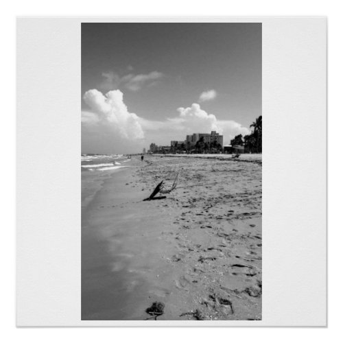 Hollywood Florida Beach Scene Poster