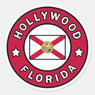 Hollywood Florida Classic Round Sticker