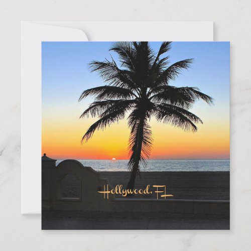 Hollywood Florida _ tropical sunrise Card