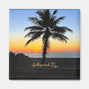 Hollywood, Florida - tropical sunrise Magnet