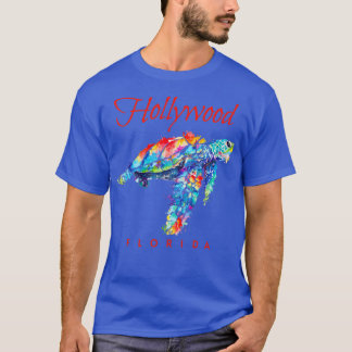 Hollywood Florida Watercolor Sea Turtle T-Shirt