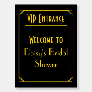 Hollywood / Gatsby / Classic 20's Art Deco Welcome Foam Board