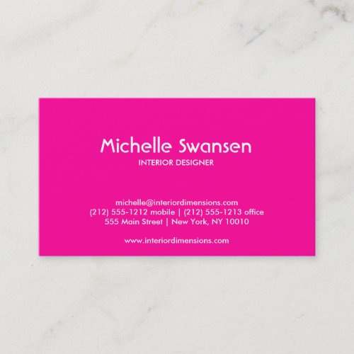 HOLLYWOOD GLAM Business Card