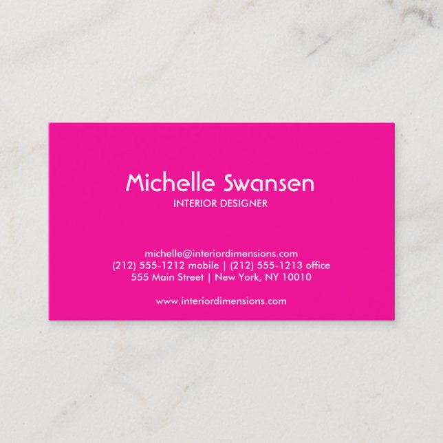 HOLLYWOOD GLAM Business Card (Front)