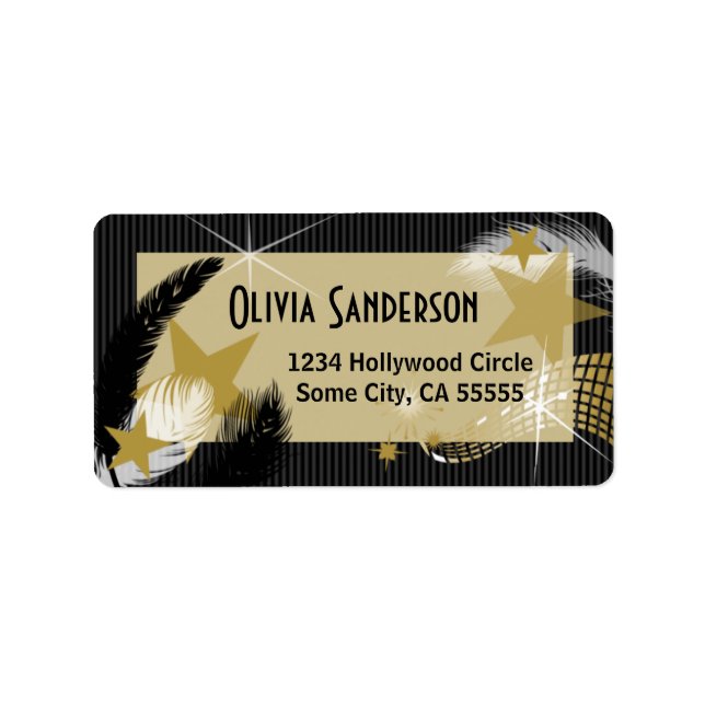 Hollywood Glamour Address Label (Front)