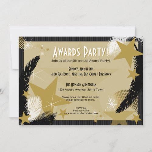 Hollywood Glamour Award Party Invitation