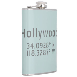 Hollywood Latitude Longitude Flask