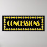 Hollywood Lights Concessions Sign Movie Party at Zazzle