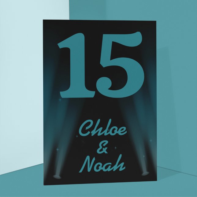 Hollywood Lights Wedding Table Number (Creator Uploaded)