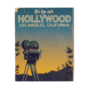 Hollywood Los Angeles California travel poster