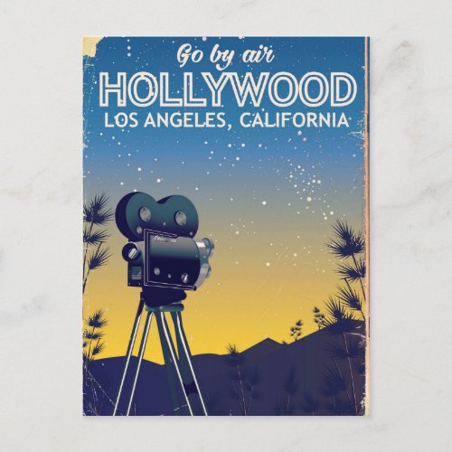 Hollywood Los Angeles California travel poster Postcard