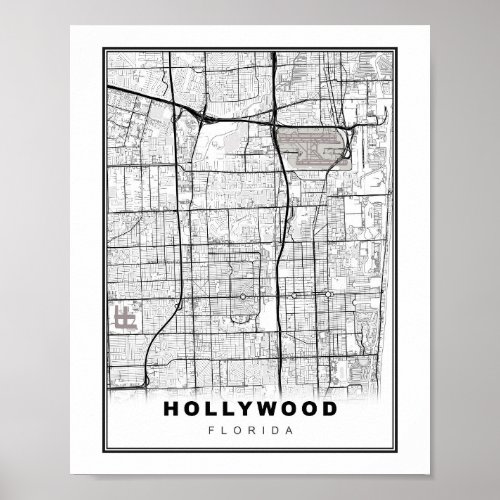 Hollywood Map Poster