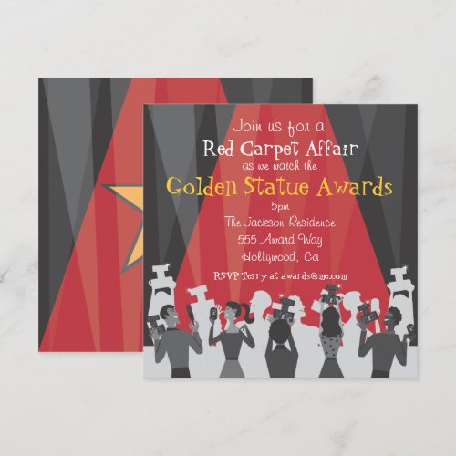 Hollywood Movie Award Party Invitation