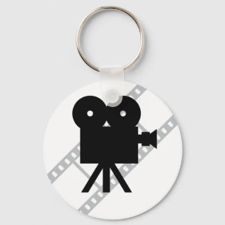 hollywood movie cine camera film keychain