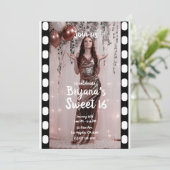 Hollywood Movie Cinema Film Photography Sweet 16   Invitation (Standing Front)