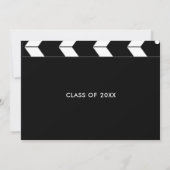Hollywood Movie Graduation Party Chalkboard  Invitation (Back)