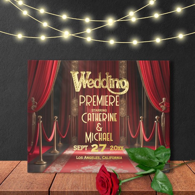 Hollywood Movie Red Carpet Premiere Wedding Foil Guest Book (Creator Uploaded)