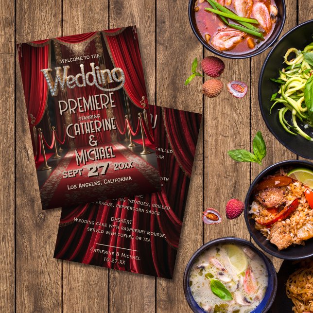 Hollywood Movie Red Carpet Premiere Wedding  Menu (Creator Uploaded)