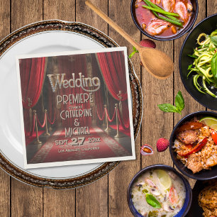Hollywood Movie Red Carpet Premiere Wedding Napkins