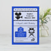 Hollywood Movie Sweet 16 Invitation (Standing Front)