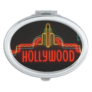 Hollywood neon sign, Los Angeles, California Vanity Mirror