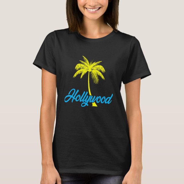 Hollywood Palm Tree In Los Angeles California T-Shirt (Front)