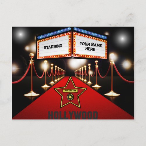 Hollywood Personalized Postcard