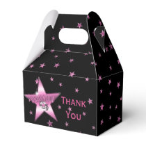 HOLLYWOOD PINK STAR Birthday Party Favor Boxes