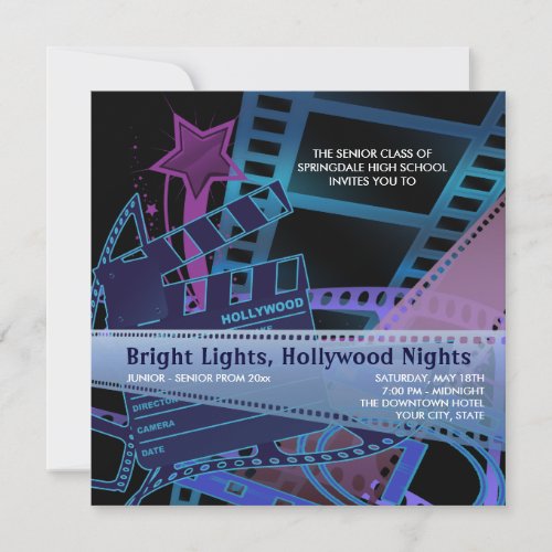 Hollywood Prom Invitations