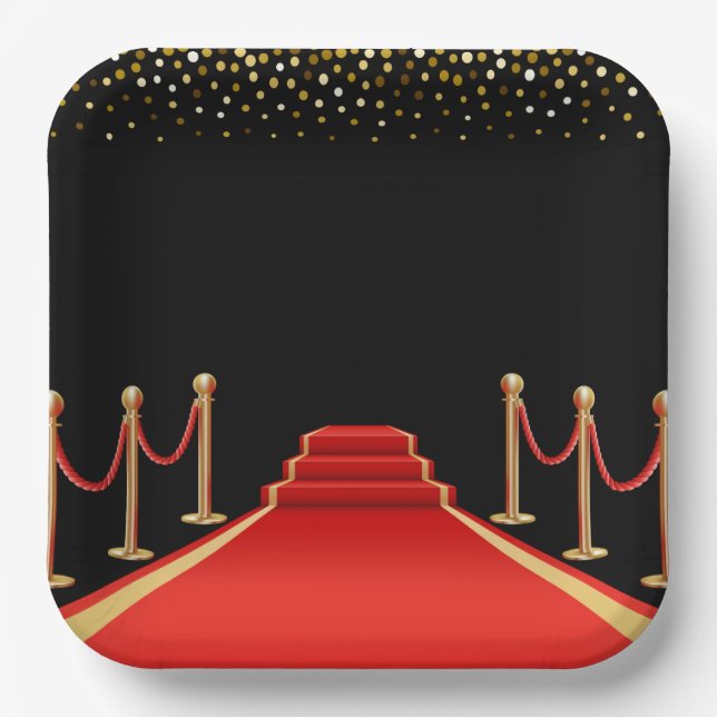 Hollywood Red Carpet Party Plates (Front)