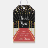 Hollywood Red Carpet Personalized Thank You Favor Gift Tags (Front)
