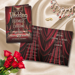 Hollywood Red Carpet Premiere Wedding Program