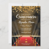 Hollywood Red Carpet Quinceanera Invitations (Front)