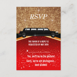 Hollywood Red Carpet RSVP Card